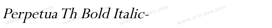 Perpetua Th Bold Italic字体转换